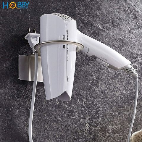 Giá treo máy sấy tóc Inox 304 dán tường Hobby home decor MS2