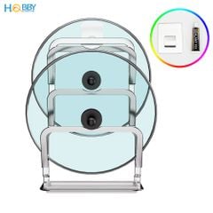 Kệ để nắp vung nồi 3 tầng inox 304 dán tường Hobby home decor TT03