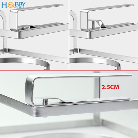 Giá treo nắp vung gắn vào thành tủ bếp Hobby Home Decor NVTT có 8 móc