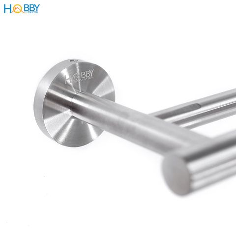 Giá treo khăn tắm quần áo có 2 thanh inox 304 Hobby Home Decor 2TT60