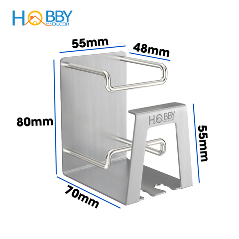 Kệ để bàn chải đánh răng dán tường phòng tắm đa năng Hobby home decor KBC31 inox 304 kèm keo dán