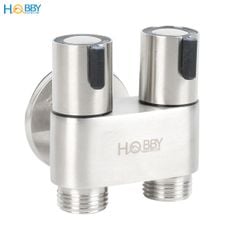 Van chia nước 2 đầu cho bồn cầu và vòi xịt inox 304 Hobby home decor VIN5