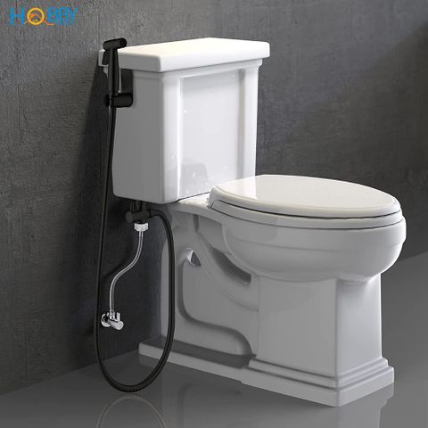 Bộ vòi xịt toilet inox 304 màu đen Hobby Home Decor VSR5 có van chia nước