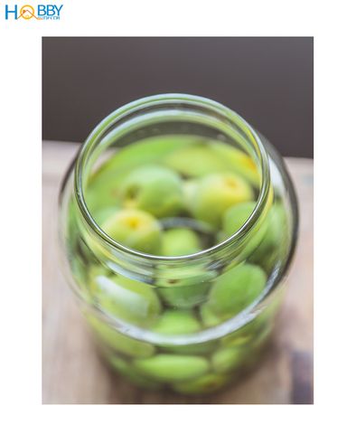 Hũ thủy tinh nắp gỗ ron kín decor bếp HOBBY Home Decor HUNG1 1250ml