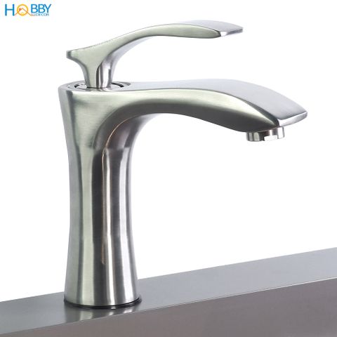 Vòi chậu rửa mặt lavabo nóng lạnh cao cấp Hobby Home Decor VRM4 - chuẩn Inox 304 kèm dây cấp không rỉ sét