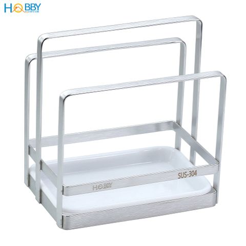 Kệ để thớt 2 ngăn HOBBY Home Decor TT07 chuẩn Inox 304 không rỉ sét - kèm khay nhựa hứng nước