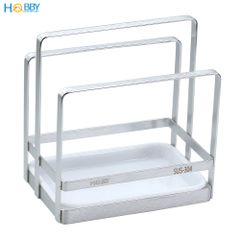 Kệ để thớt 2 ngăn inox 304 có khay hứng nước Hobby Home Decor TT07