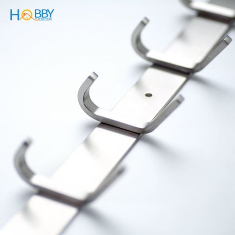 Thanh treo quần áo 8 chấu inox 304 mẫu khoan Hobby Home Decor 8TV137