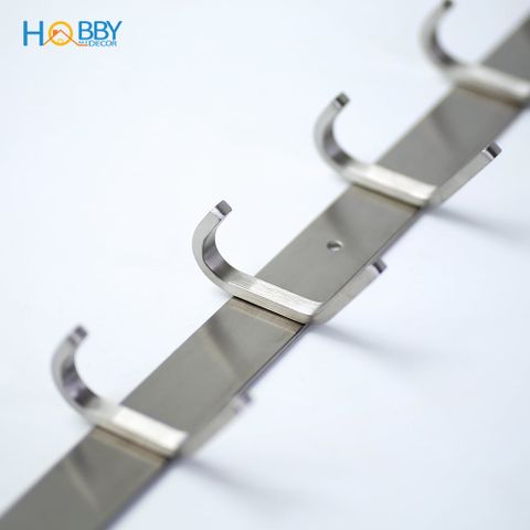 Thanh treo quần áo 8 chấu inox 304 mẫu khoan Hobby Home Decor 8TV137