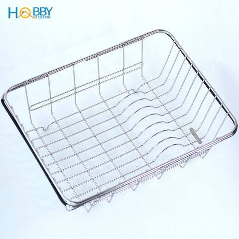 Khay để chén đĩa rau quả gác chậu rửa inox 304 Hobby Home Decor KDC3