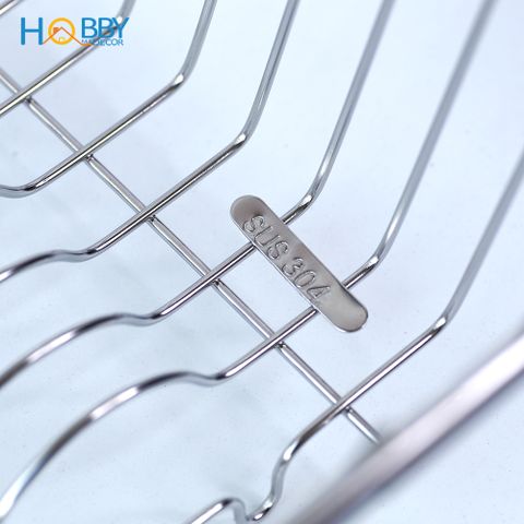 Khay để chén đĩa rau quả gác chậu rửa inox 304 Hobby Home Decor KDC3