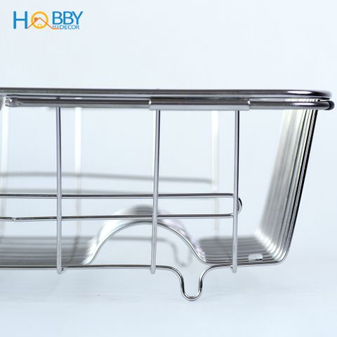Khay để chén đĩa rau quả gác chậu rửa inox 304 Hobby Home Decor KDC3