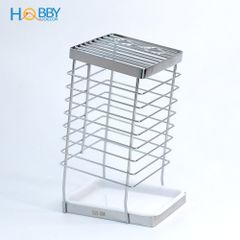 Kệ để dao kéo nhà bếp inox 304 có khay nhựa hứng nước Hobby Home Decor DD25 không rỉ sét