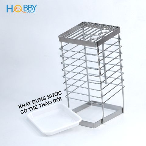 Kệ để dao kéo nhà bếp inox 304 có khay nhựa Hobby Home Decor DD25