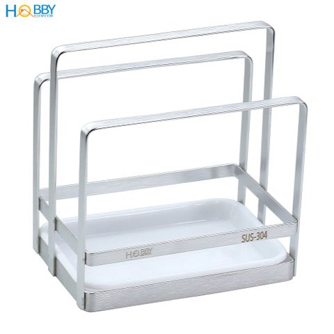 Kệ để thớt 2 ngăn inox 304 có khay hứng nước Hobby Home Decor TT07