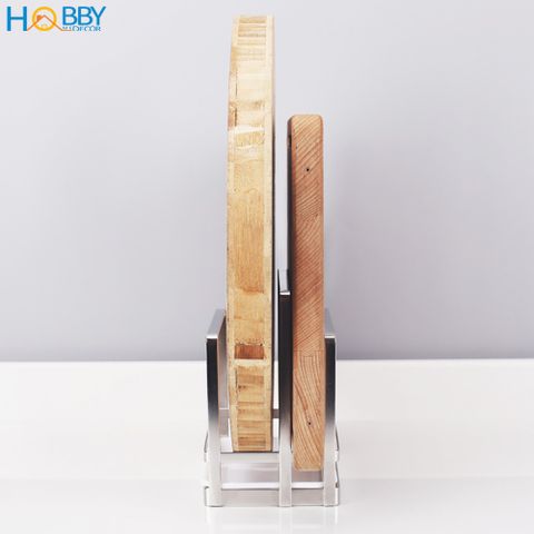 Kệ để thớt 2 ngăn inox 304 có khay hứng nước Hobby Home Decor TT07