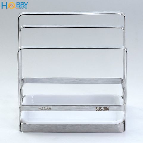 Kệ để thớt 2 ngăn inox 304 có khay hứng nước Hobby Home Decor TT07
