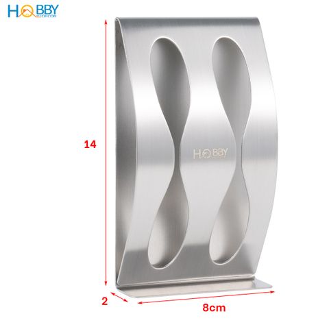 Kệ để bàn chải 2 ngăn dán tường inox 304 Hobby home decor KBC2