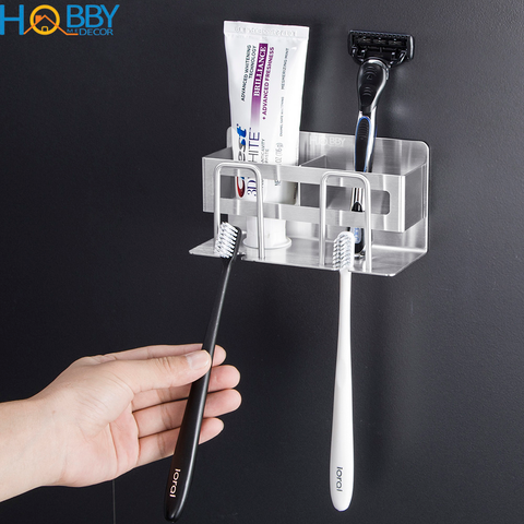 Kệ đựng bàn chải đánh răng 2 ngăn inox 304 Hobby home decor CD3M