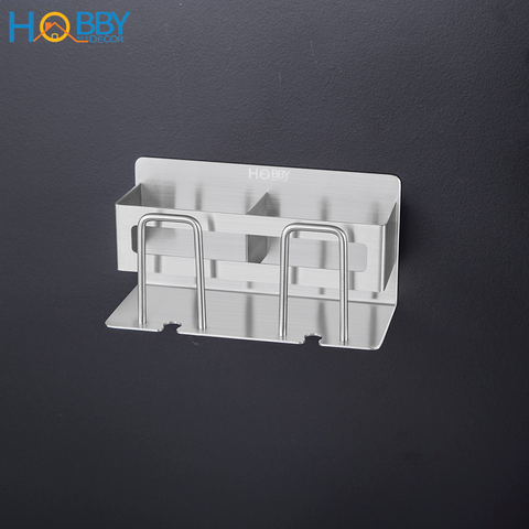 Kệ đựng bàn chải đánh răng 2 ngăn inox 304 Hobby home decor CD3M