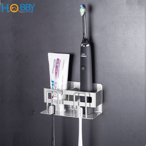 Kệ đựng bàn chải đánh răng 2 ngăn inox 304 Hobby home decor CD3M
