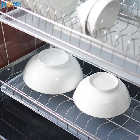 Kệ chén đa năng 2 tầng inox 304 mẫu lớn Hobby Home Decor KC2M