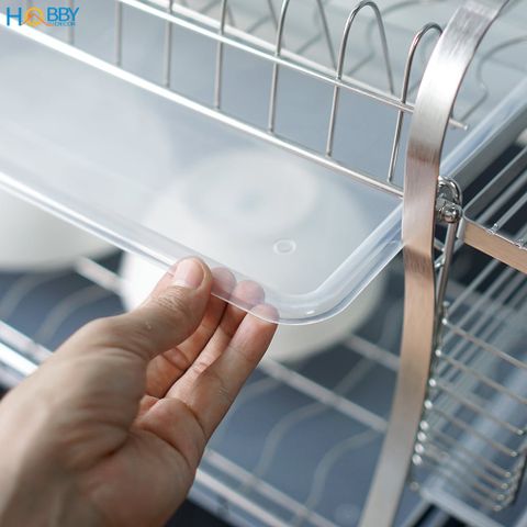 Kệ chén đa năng 2 tầng inox 304 mẫu lớn Hobby Home Decor KC2M
