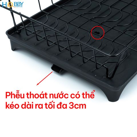 Kệ chén đa năng 2 tầng sắt sơn tĩnh điện Hobby home decor KC7