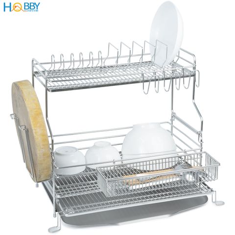 Kệ chén đa năng 2 tầng gác chậu inox 304 Hobby home decor KC5