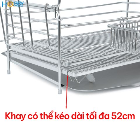 Kệ chén đa năng 2 tầng gác chậu inox 304 Hobby home decor KC5