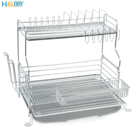 Kệ chén đa năng 2 tầng gác chậu inox 304 Hobby home decor KC5