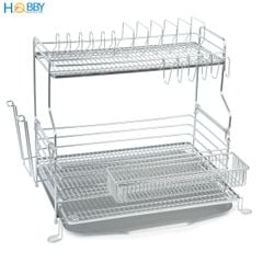 Kệ chén đa năng 2 tầng gác chậu inox 304 Hobby home decor KC5