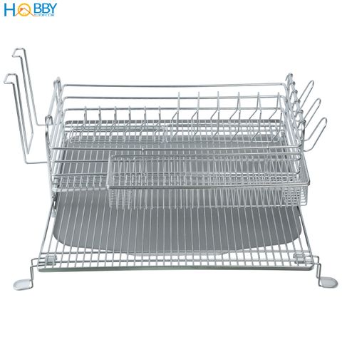 Kệ úp chén đa năng có khay thoát nước inox 304 Hobby home decor KC4