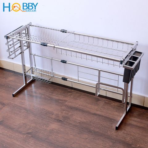 Kệ chén đa năng gác chậu rửa 6 ngăn inox 304 Hobby Home Decor KC6N