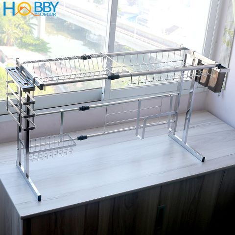 Kệ chén đa năng gác chậu rửa 6 ngăn inox 304 Hobby Home Decor KC6N