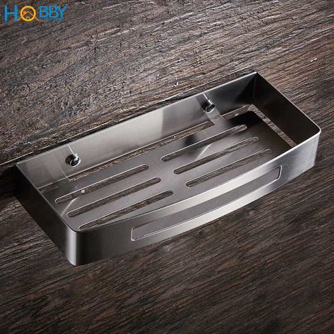 Kệ chữ nhật để đồ phòng tắm inox 304 mẫu khoan Hobby Home Decor KCN2