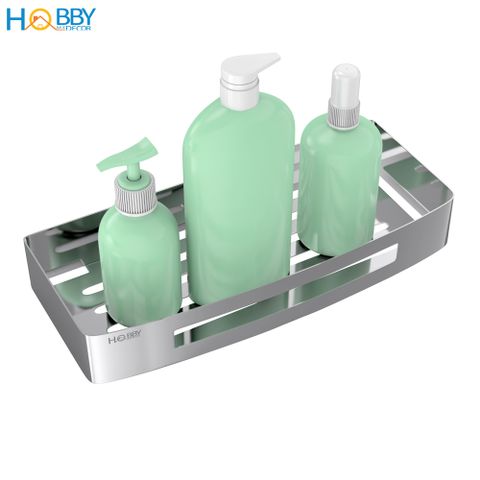 Kệ chữ nhật để đồ phòng tắm inox 304 mẫu khoan Hobby Home Decor KCN2