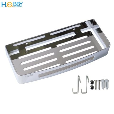 Kệ chữ nhật để đồ phòng tắm khoan tường inox 304 HOBBY home decor KCN2