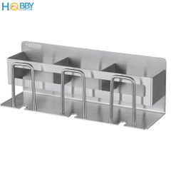 Kệ để bàn chải kem đánh răng 3 ngăn dán tường Hobby home decor CD4M
