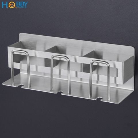 Kệ để bàn chải kem đánh răng 3 ngăn dán tường Hobby home decor CD4M