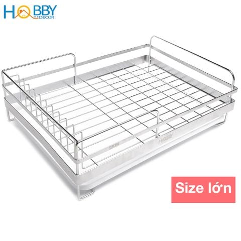 Kệ để chén bát inox 304 có khay nhựa ống đũa Hobby Home Decor KC1