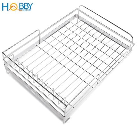 Kệ để chén bát inox 304 có khay nhựa ống đũa Hobby Home Decor KC1