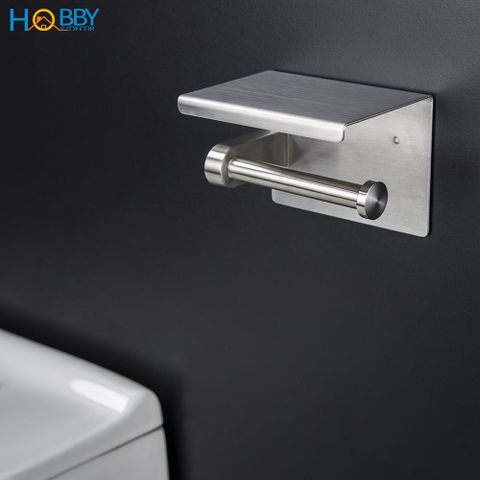 Kệ đựng cuộn giấy vệ sinh có mái che dán tường inox 304 Hobby Home Decor G3