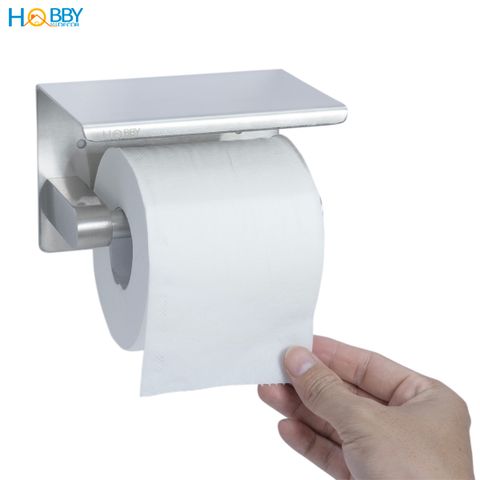 Kệ đựng cuộn giấy vệ sinh có mái che dán tường inox 304 Hobby Home Decor G3