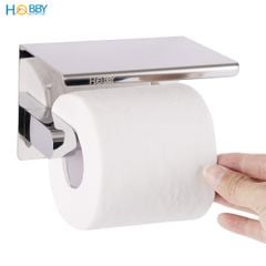 Kệ để cuộn giấy vệ sinh có mái che inox 304 bóng Hobby home decor G23
