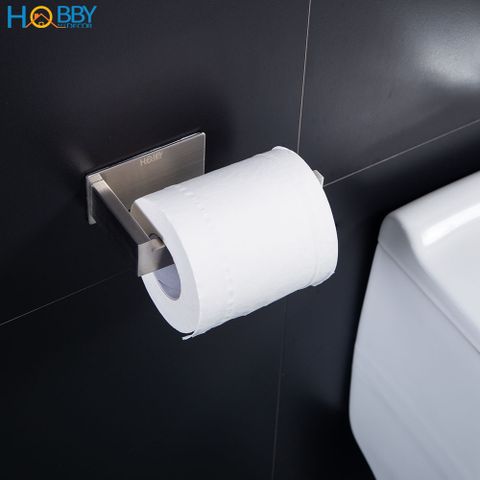 Kệ để cuộn giấy vệ sinh dán tường inox 304 Hobby Home Decor G12