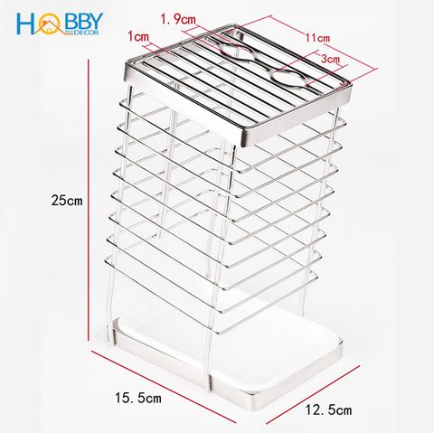 Kệ để dao kéo nhà bếp inox 304 có khay nhựa Hobby Home Decor DD25