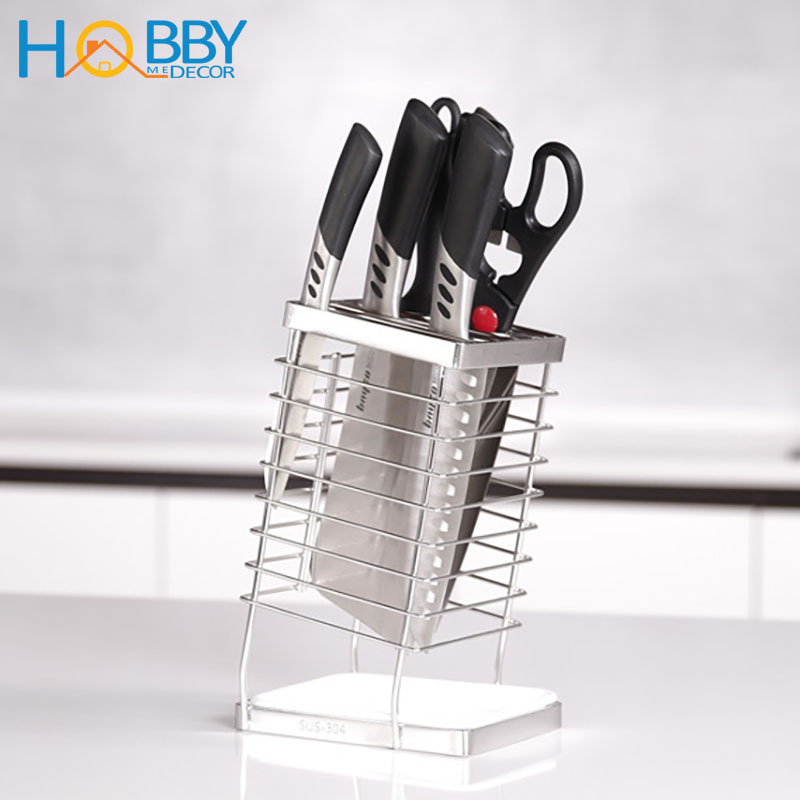 Kệ để dao kéo nhà bếp inox 304 có khay nhựa Hobby Home Decor DD25 ...