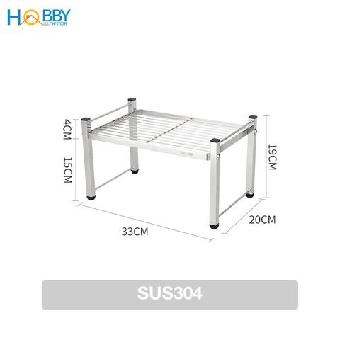 Kệ để đồ nhà bếp 1 tầng đặt trong tủ bếp đa năng Hobby Home Decor KB1T