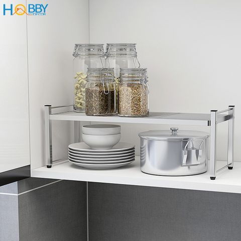 Kệ để đồ nhà bếp 1 tầng đặt trong tủ bếp đa năng Hobby Home Decor KB1T